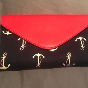 J crew nautical clutch/ purse